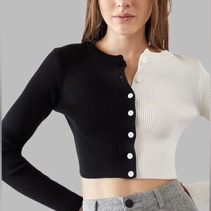 J.ING Long Sleeve Crop Top Sweater